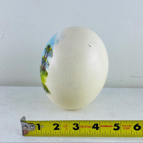 Vintage Hand-Painted Ostrich Egg - Picture 9 of 11